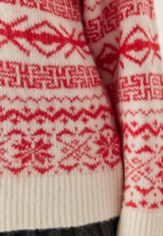 Onlxmas Nordic Langermet O-hals Strikkegenser