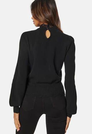Rebecca LS Mix Highneck Knit