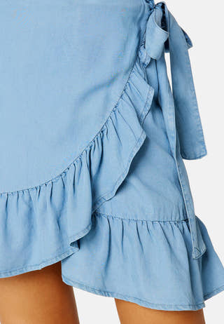 Sofia Wrap Denim Skirt