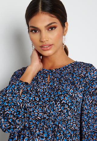 Tanny L/S Mini Plisse Top