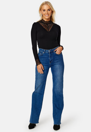 Onltilde L/S High Neck Lace Top JRS