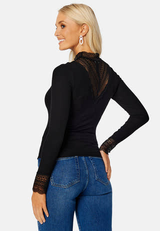 Onltilde L/S High Neck Lace Top JRS
