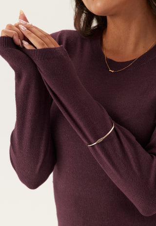 Vicomfy A-line O-neck Strikket Kjole