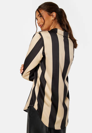 Victoria LS Loose Satin Shirt