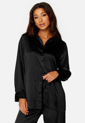 Victoria LS Loose Satin Shirt