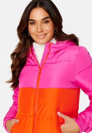 Bee Blocked Long Puffer