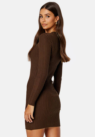 Crista LS O-Neck Knit Dress