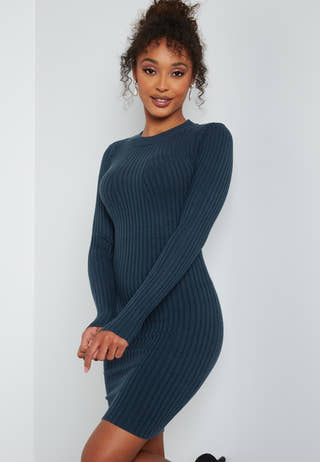 Crista LS O-Neck Knit Dress