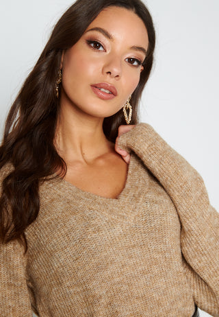 Ellen V-neck Knit Dress