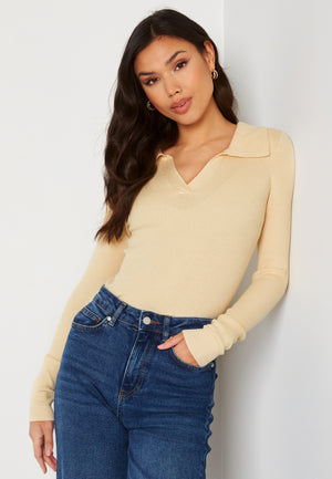 Hartley LS V-Neck Polo Knit