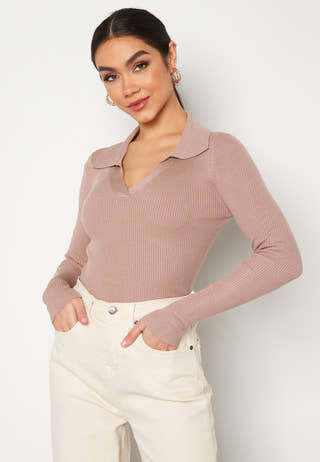 Hartley LS V-Neck Polo Knit