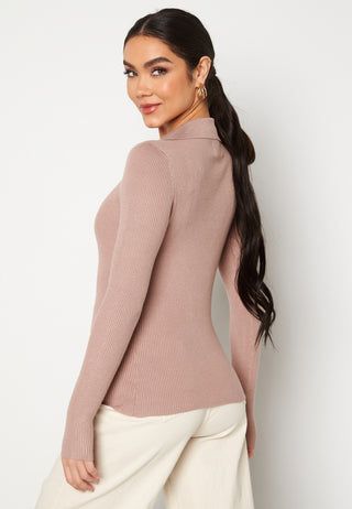 Hartley LS V-Neck Polo Knit