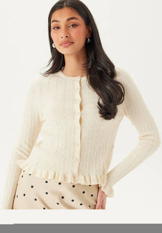 Onlibi Ls O-neck Frill Cardi