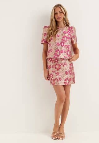 Pcamelia Mw Jaquard Short Skirt