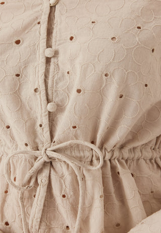 Pcarmorine Ls Embroderi Top