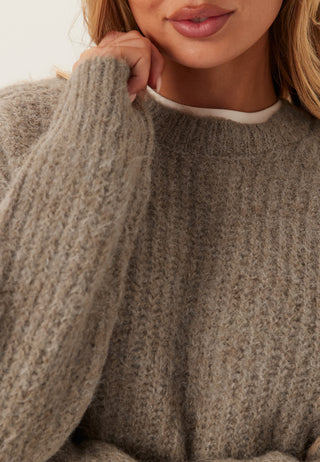 Pccleo Ls O-neck Chunky Knit