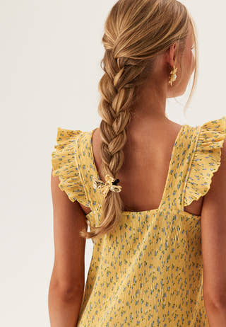 Pcflora Strap Flounce Dress