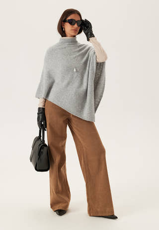 Pcfortuna High Neck Poncho