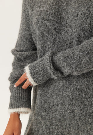 Pcivy Ls Contrast Knit Dress