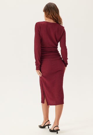 Pcjamal Ls Midi Rouching Dress