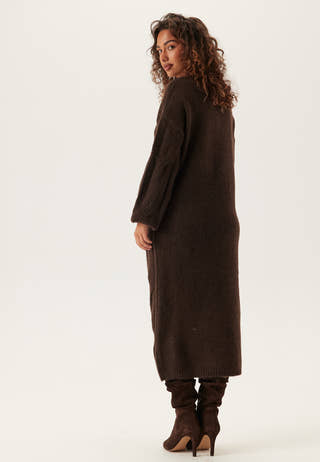 Pcjenna Ls Cable Knit Midi Dre