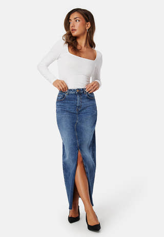 Pcjessie high waist ankle denim skirt