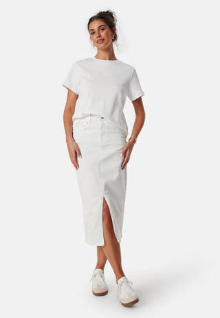 Pcjessie High Waist denim midi skirt