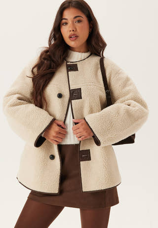 Pcjulie Reversible Teddy Coat