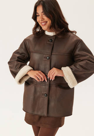 Pcjulie Reversible Teddy Coat