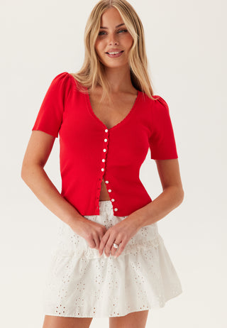 Pcjuline Ss Knit Cardigan