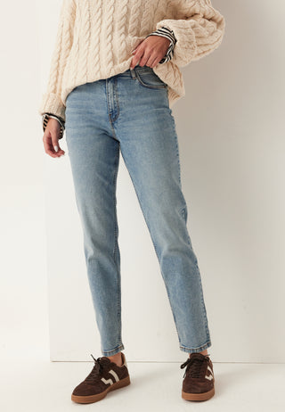 Pckesia Mom High Waist Ankle Jeans Light Blue