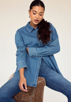 Pcmaisie Ls Denim Shirt