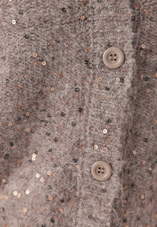 Pcmesva Ls Boxy Sequin Knit Cardigan