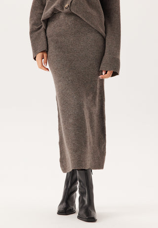 Pcnuna Mw Ankel Slit Knit Skir