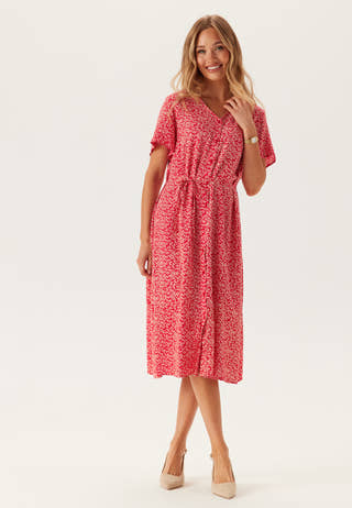 Pcnya Ss V-neck Midi Dress