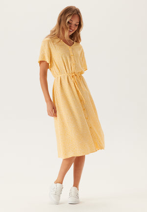 Pcnya Ss V-neck Midikjole