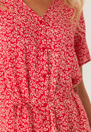 Pcnya Ss V-neck Midi Dress