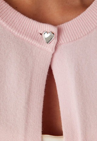Pcorina langermet O-hals strikket cardigan