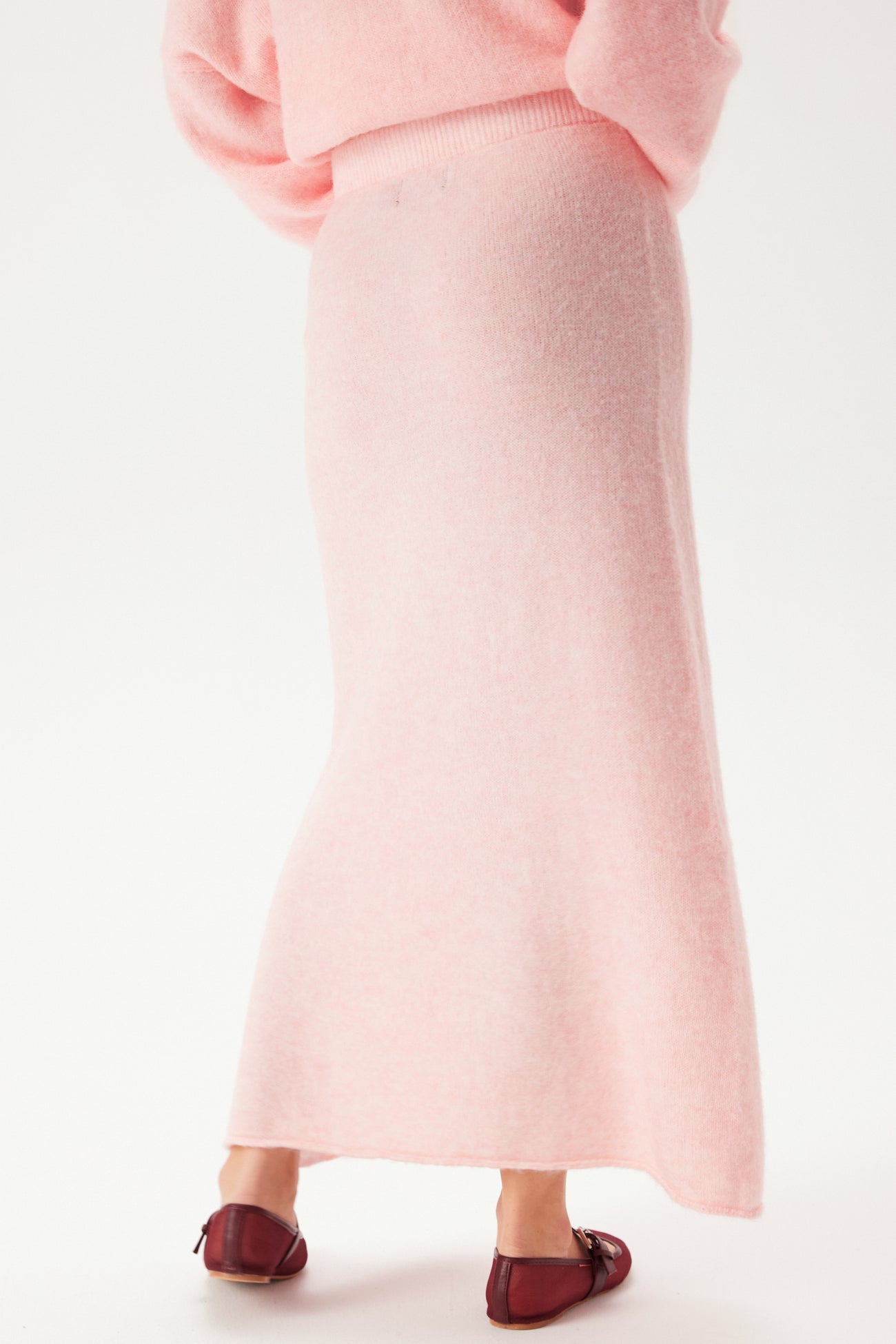 Pieces - Pieces - Pcpam Hw Ank Knit Skirt Pink-A-Boo