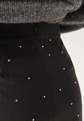 Pcpeva Rhinestone Hw Mini Skir