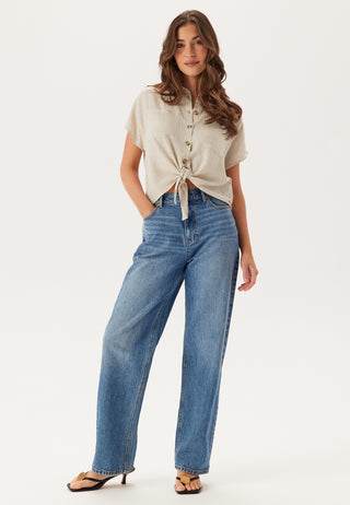 Pcpia Ss Tie Shirt Wvn Noos