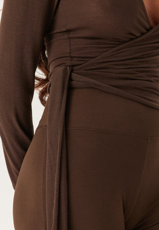 Pcroya Ballerina Ls Wrap Top