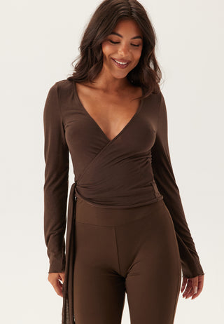 Pcroya Ballerina Long Sleeve Wrap Top