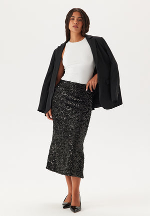 Pcserena Sequin Hw Midi Skirt