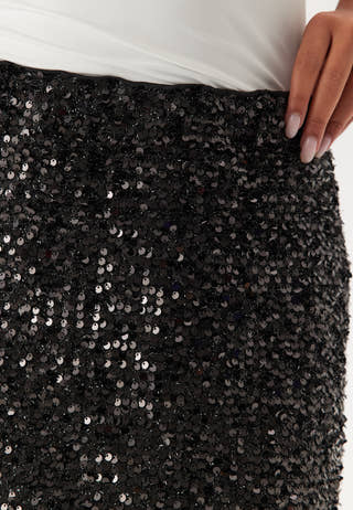 Pcserena Sequin Hw Midi Skirt