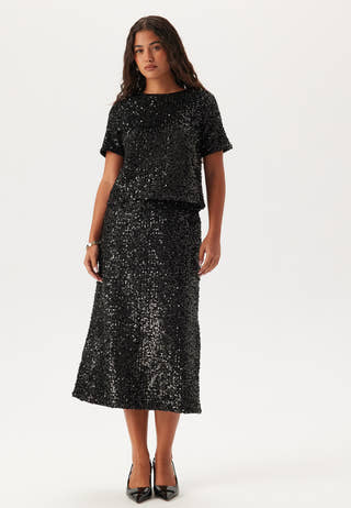 Pcserena Sequin Hw Midi Skirt