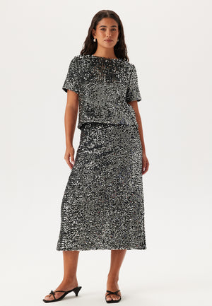 Pcserena Sequin Hw Midi Skirt
