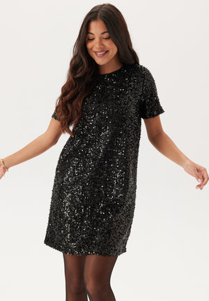 Pcserena Sequin Ss O-neck Dres