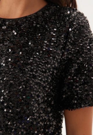 Pcserena Sequin Ss O-neck Dres