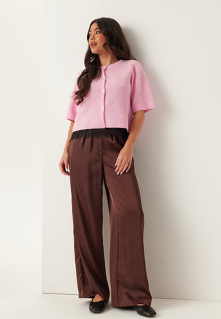 Pcsilly Kortermet O-hals Strikket Cardigan